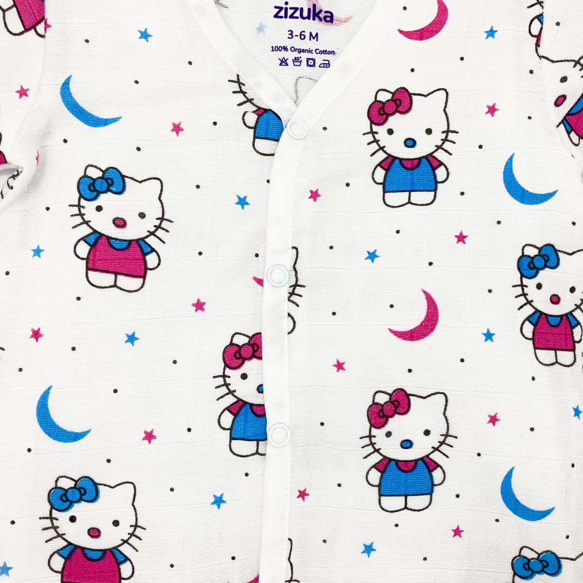 Baby Night Suit Jabla-Pants/Pyjama Set -100% Muslin Cotton Kitty