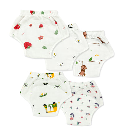 Muslin Reusable Padded Underwear / Cloth Diaper - Combo Pack