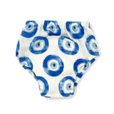 Organic Muslin Reusable Baby Diaper, Padded Underwear- Circles