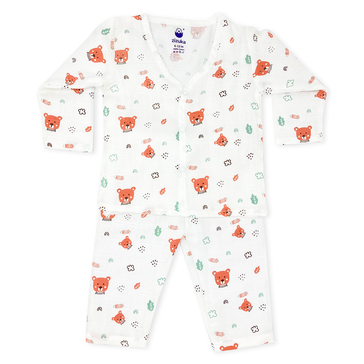 Buy 2 Get 1 Free - Baby Night Suit / Muslin Jabla-Pyjama Set Combo