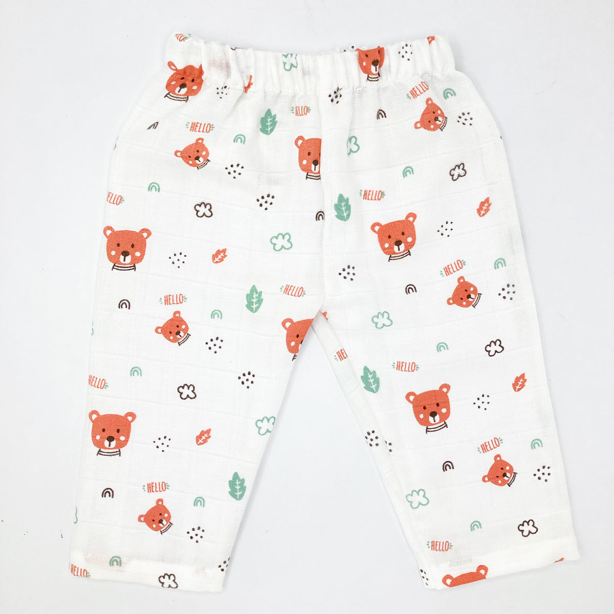 Full sleeve Jabla Pyjama Set 100%Cotton Muslin -Hello Teddy