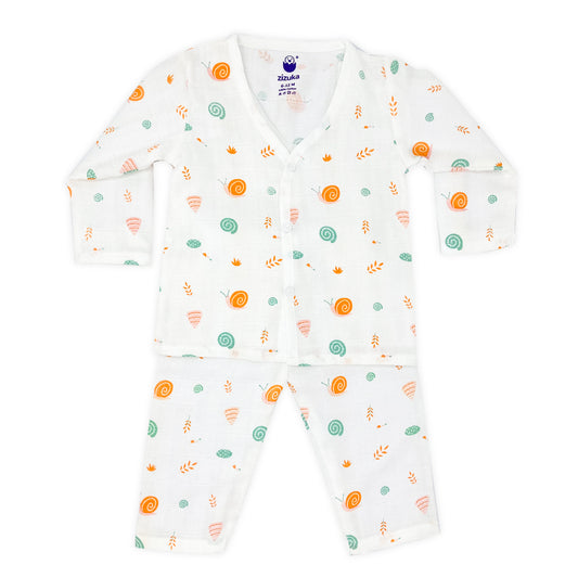 Full sleeve Jabla Pyjama Set -Organic Muslin -Snail