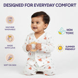 Full sleeve Jabla Pyjama Set 100%Cotton Muslin -Hello Teddy