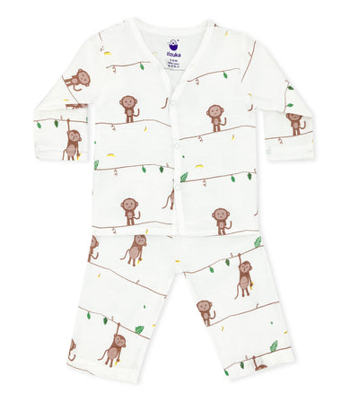 Full Sleeve Muslin Night Suit – Monkey