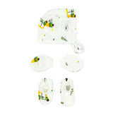 Soft Muslin Cotton Newborn Baby Cap, Mitten & Socks Set – Riksha