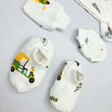 Soft Muslin Cotton Newborn Baby Cap, Mitten & Socks Set – Riksha