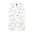 Sleeveless Jabla Co Ord Set / Jabla Shorts - 100% Muslin Cotton -Cat