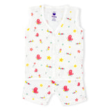 Sleeveless Jabla Co Ord Set / Jabla Shorts - 100% Muslin Cotton -Butterfly