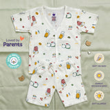 Muslin Jabla Co Ord Set, Jabla Shorts - 100% Cotton -Cat