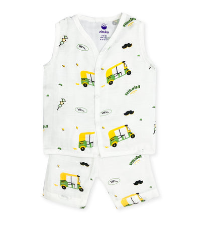 Sleeveless Muslin Co-ord Set – Rikshaw
