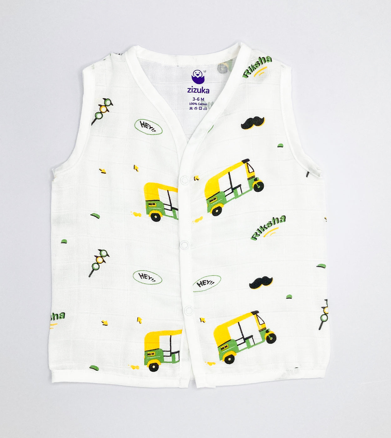 Sleeveless Jabla Co Ord Set / Jabla Shorts - 100% Muslin Cotton -Riksha