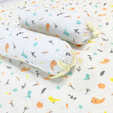 Cotton Baby Bed with 2 Bolster Pillow / Playmat -Sparrow