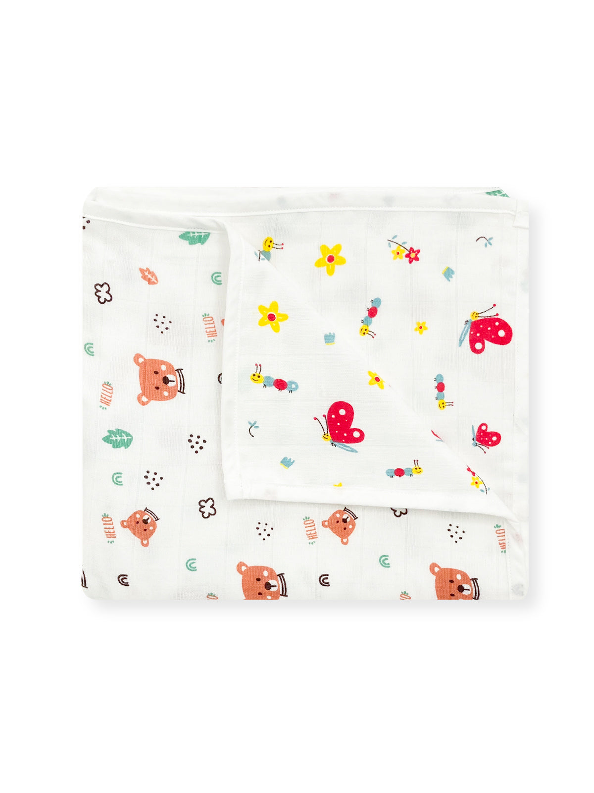 Reversible 3-Layer Muslin Baby Blanket