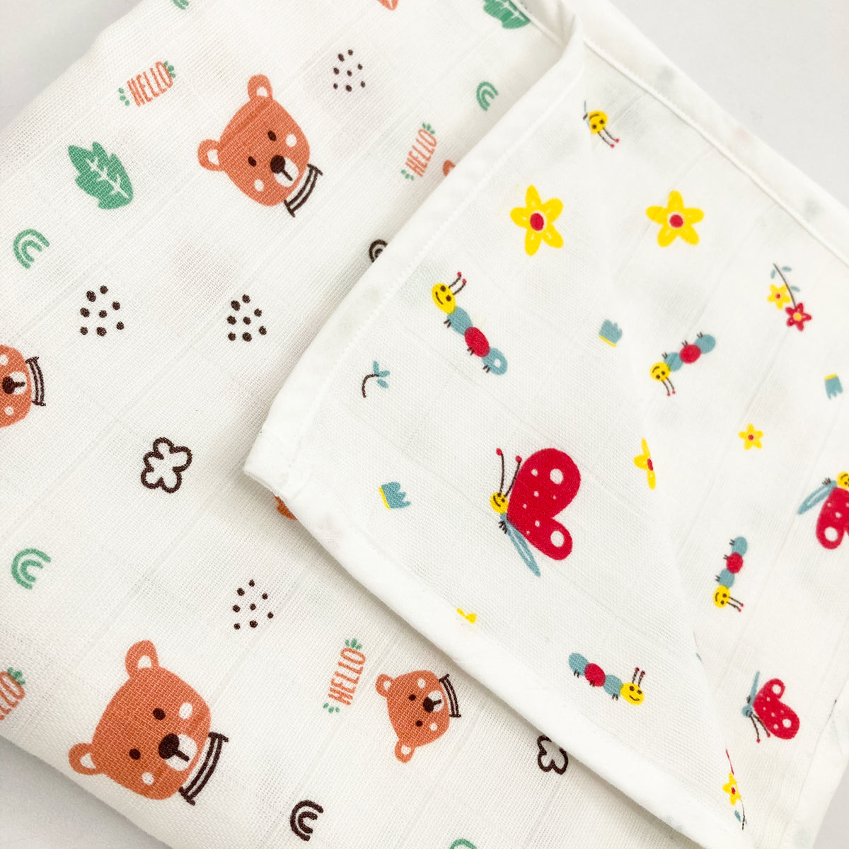 Reversible 3-Layer Muslin Baby Blanket