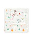 3-Layer Reversible Muslin Baby Blanket for Newborns