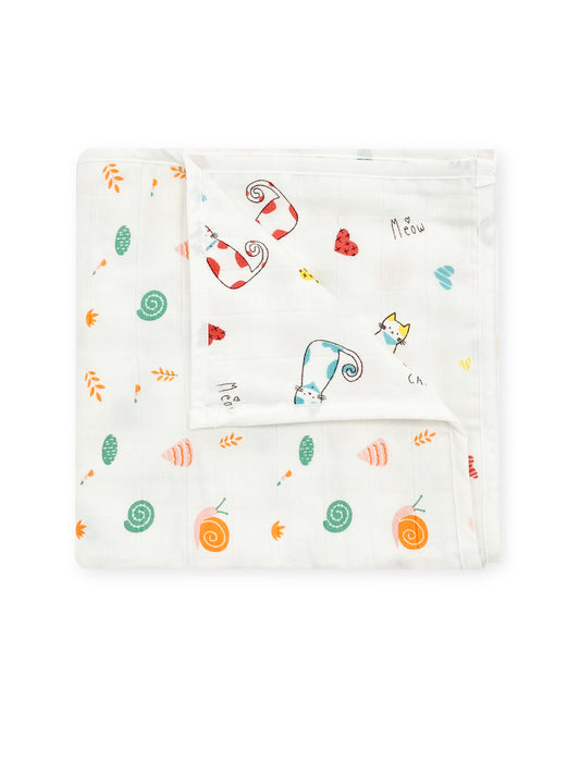 muslin baby blanket reversible 