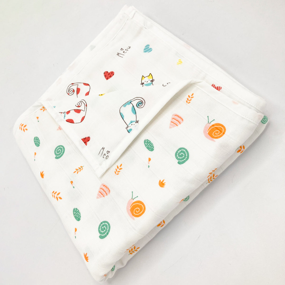 3-Layer Reversible Muslin Baby Blanket for Newborns