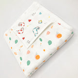 3-Layer Reversible Muslin Baby Blanket for Newborns