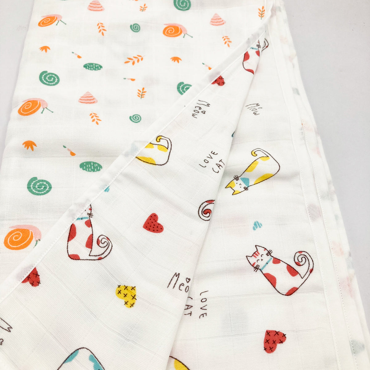 3-Layer Reversible Muslin Baby Blanket for Newborns