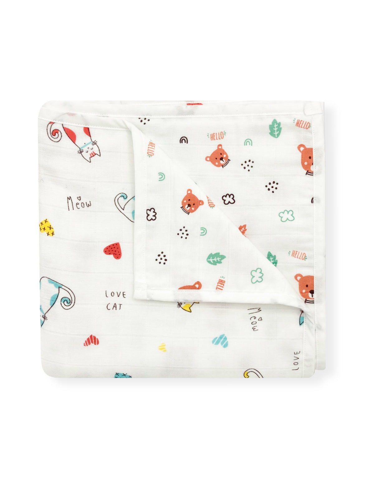 Reversible 3-Layer Muslin Baby Blanket