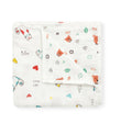 Reversible 3-Layer Muslin Baby Blanket - zizuka