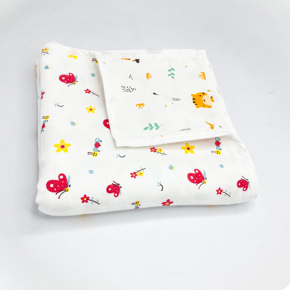 Reversible 3-Layer Muslin Baby Blanket