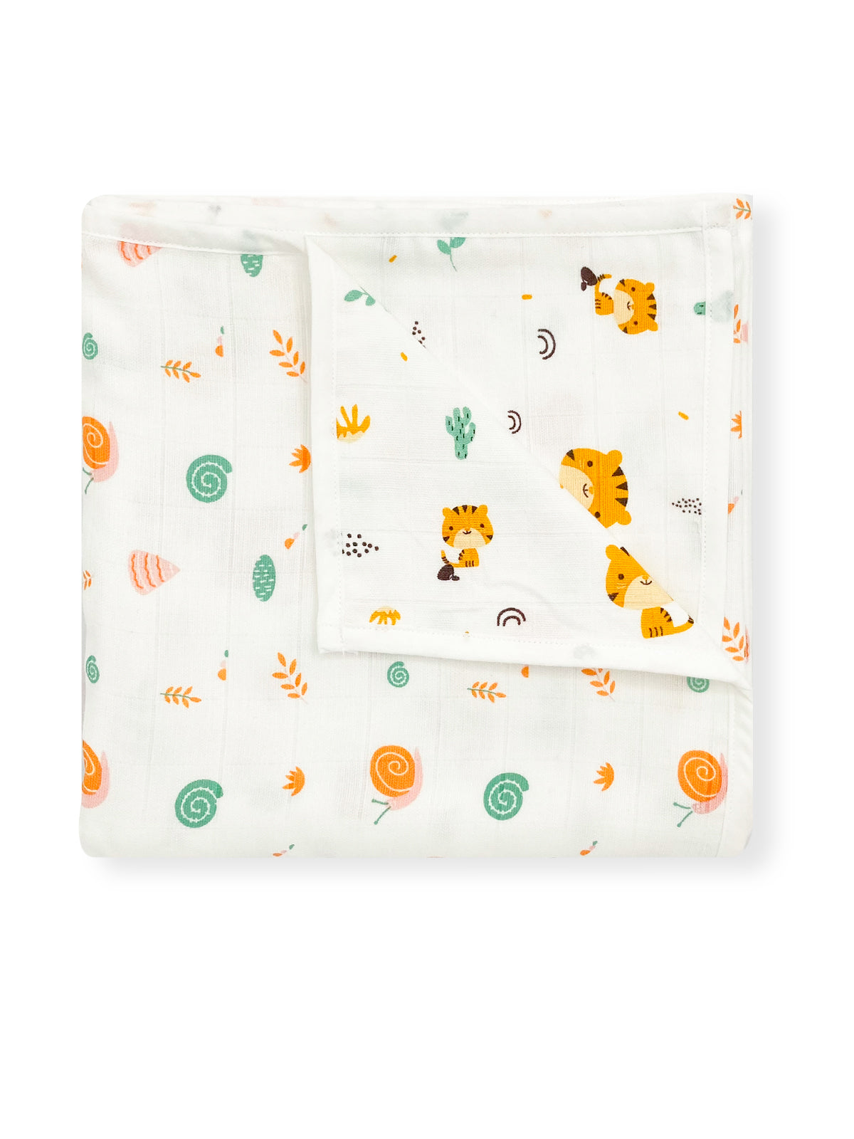 3-Layer Reversible Muslin Baby Blanket for Newborns