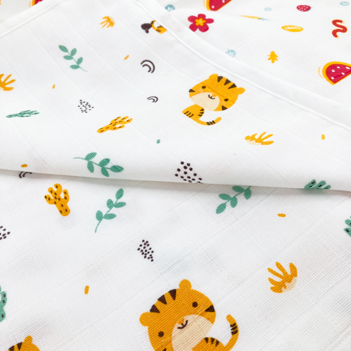 Reversible 3-Layer Muslin Baby Blanket