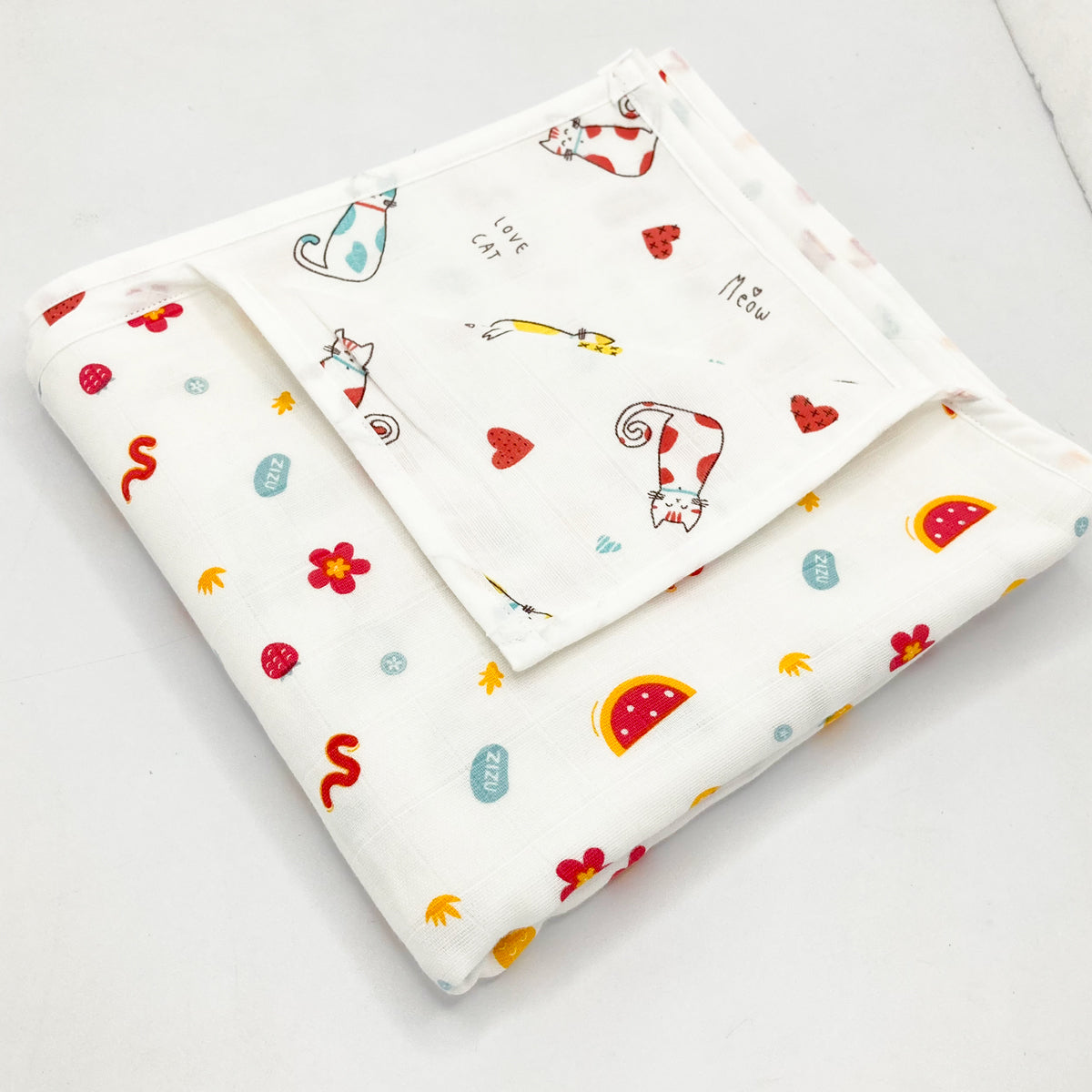 Ultra-Soft, 3Layer Muslin Reversible Baby Blanket for Babies