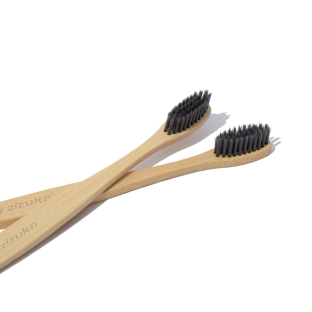 Charcoal Organic Bamboo Toothbrush & Tongue Cleaner
