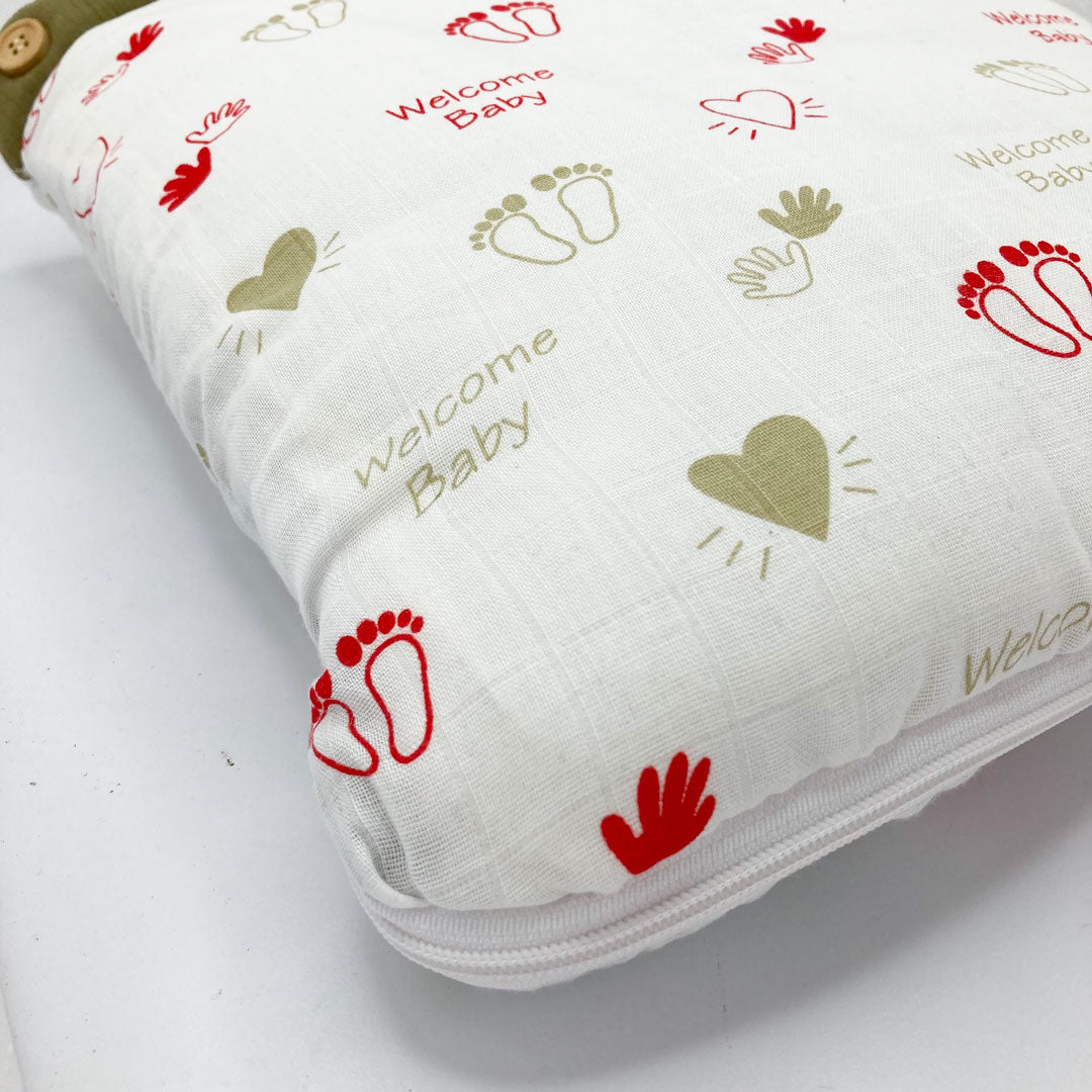 Organic Muslin Carry Nest for Baby -Traveling bed Soft Cotton-Hello Baby