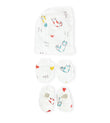 Double Layer Newborn Muslin Baby Cap Mitten Booties Set- Cat