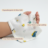 Muslin Baby Face Wipe Clothes - Newborn Napkin -Pack of 3