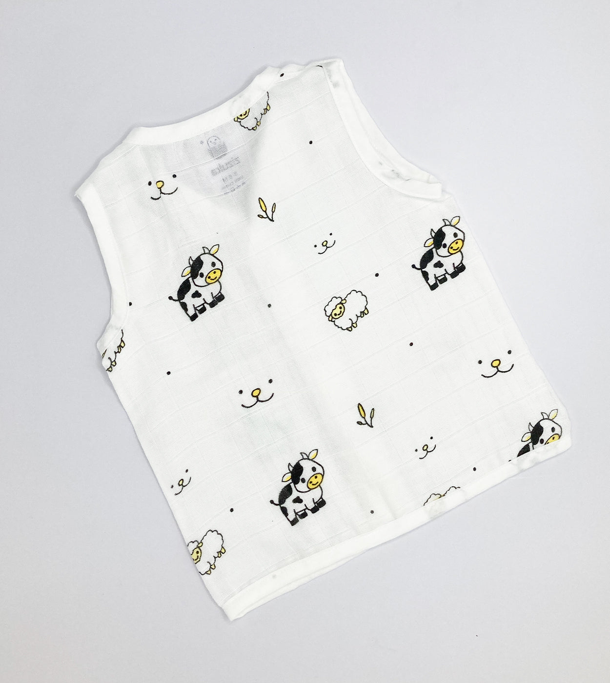 Sleeveless Jabla Co Ord Set / Jabla Shorts - 100% Muslin Cotton -Farmland