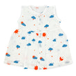 Muslin Frock for Baby Girl - Sleeveless  100% Organic Cotton Summer Sky