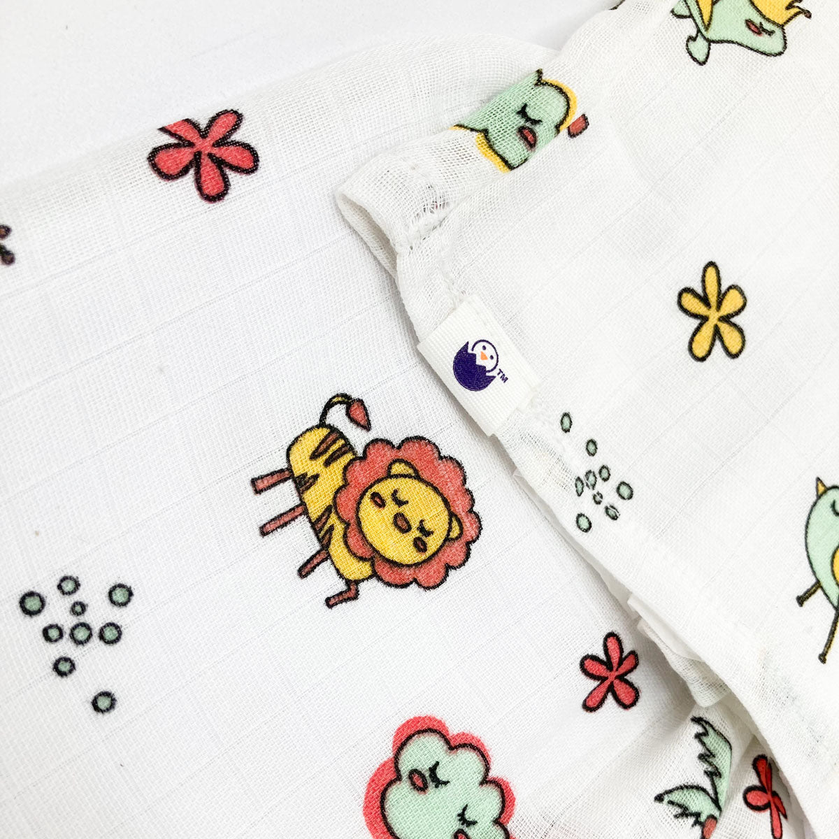 Full Sleeve Kimono Baby Night Suit Set -100% Organic Muslin -Animals