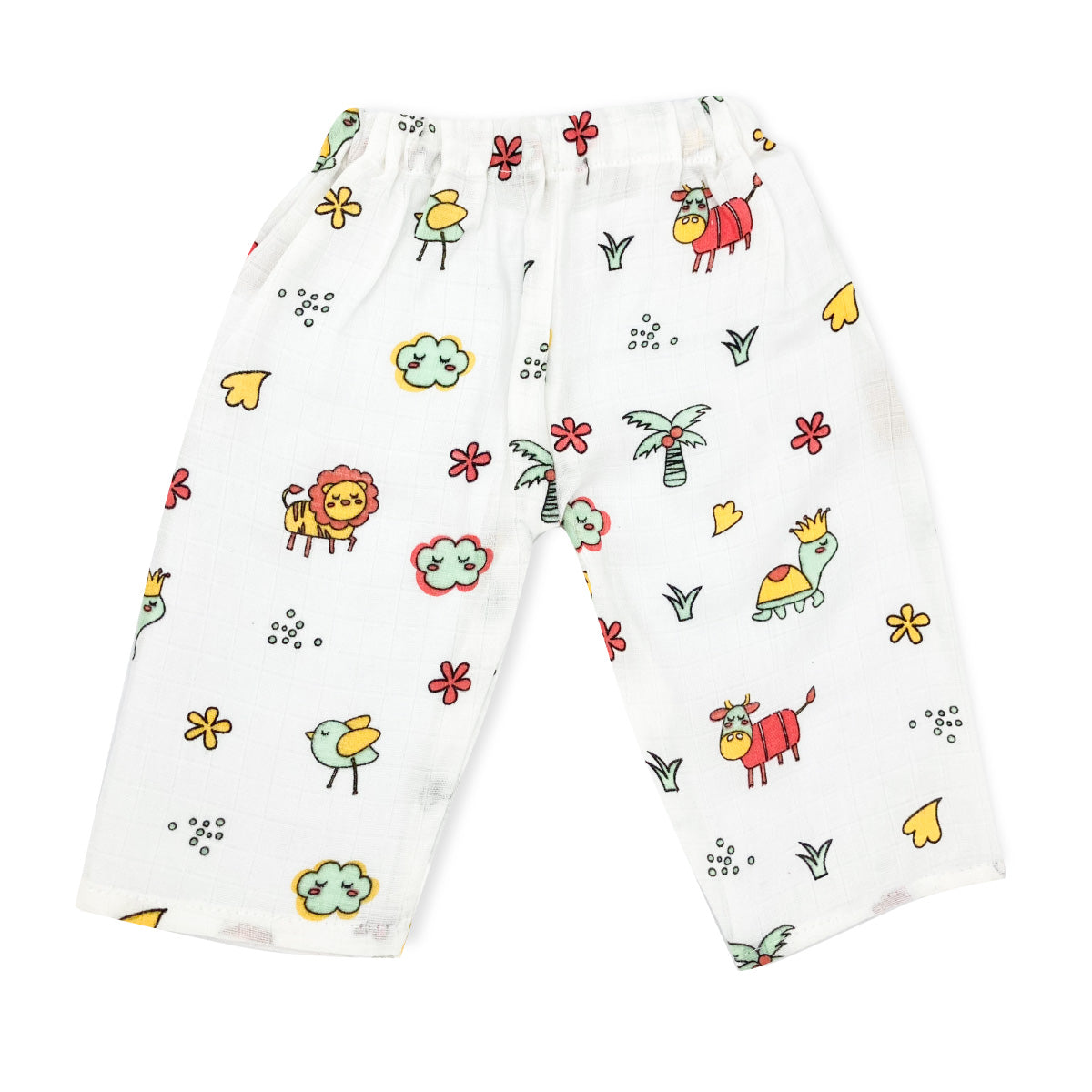Full Sleeve Kimono Baby Night Suit Set -100% Organic Muslin -Animals
