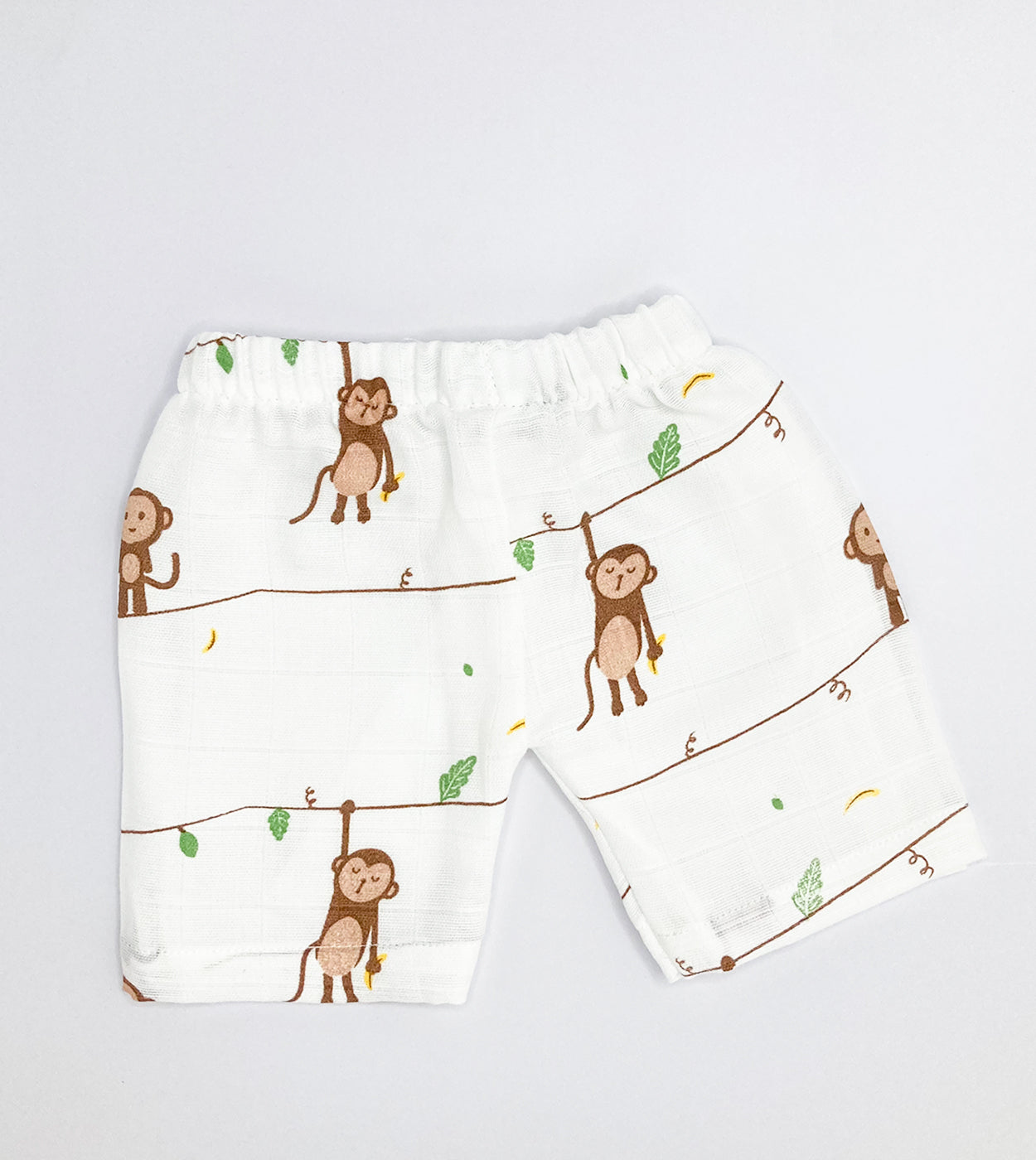Sleeveless Jabla Co Ord Set / Jabla Shorts - 100% Muslin Cotton -Monkey
