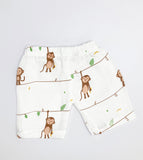 Sleeveless Jabla Co Ord Set / Jabla Shorts - 100% Muslin Cotton -Monkey