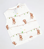 Sleeveless Jabla Co Ord Set / Jabla Shorts - 100% Muslin Cotton -Monkey