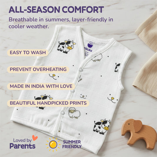 Jablas / Jhablas for Babies -100% Muslin Cotton - Pack of 3