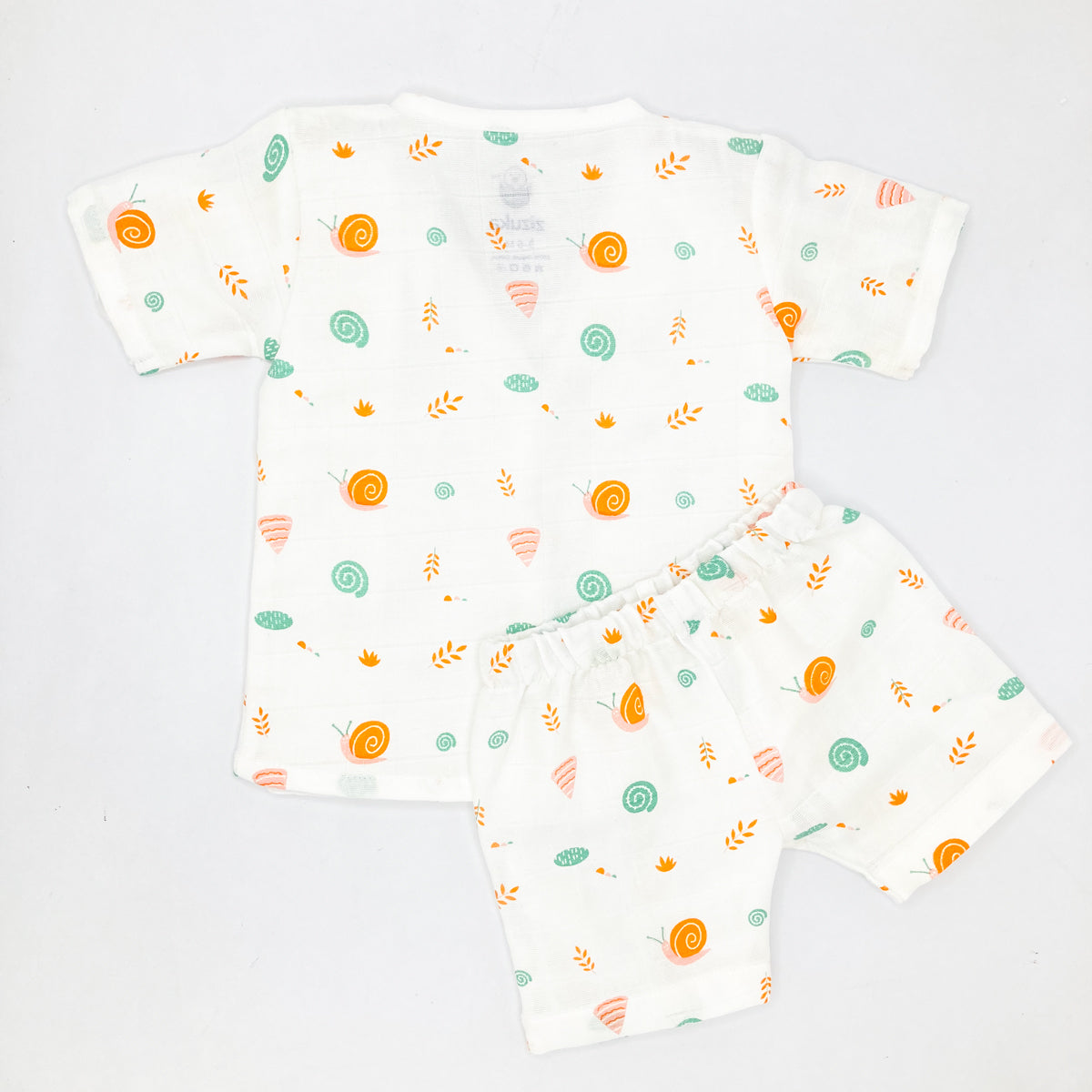 Jabla Co Ord Set / Jabla Shorts - 100% Muslin Cotton -Snail