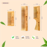 Oil Treated Neem Comb -Fine Tooth, Natural Detangling, Anti-Static