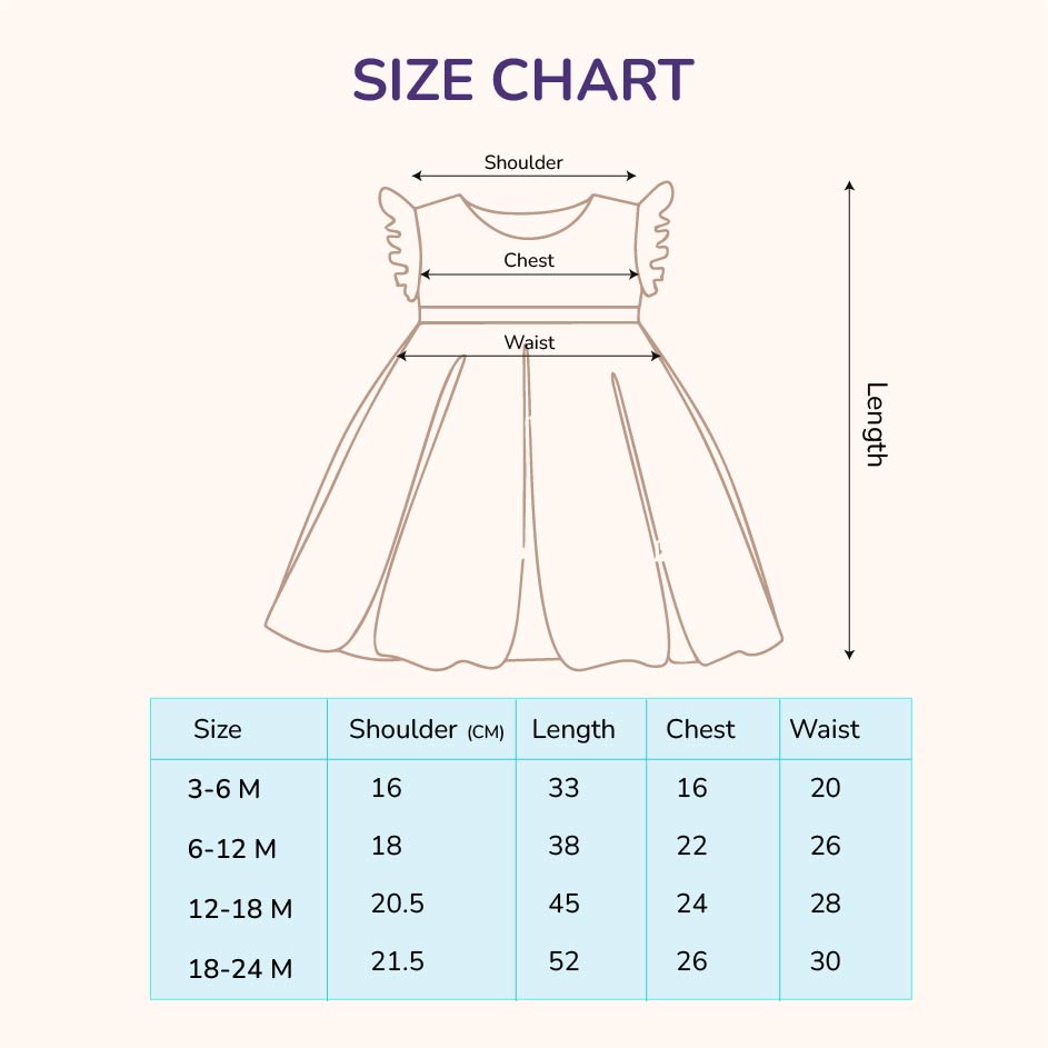 baby frocks size chart