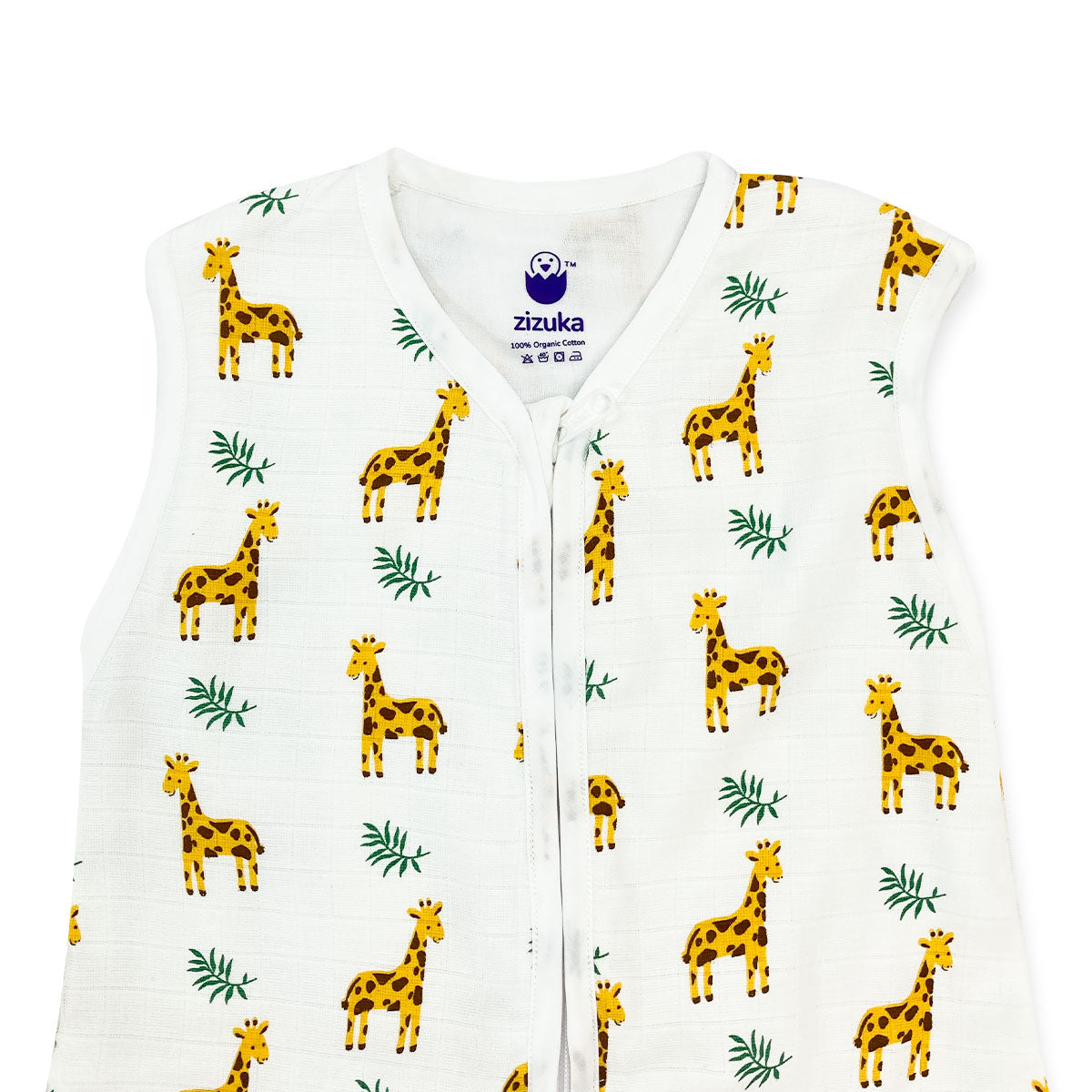 Organic Muslin Baby Sleeping Bag -Giraffe