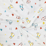 100% Soft Cotton Muslin Swaddle / Towel - Cat