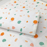 100% Soft Cotton Muslin Swaddle / Towel - Snail