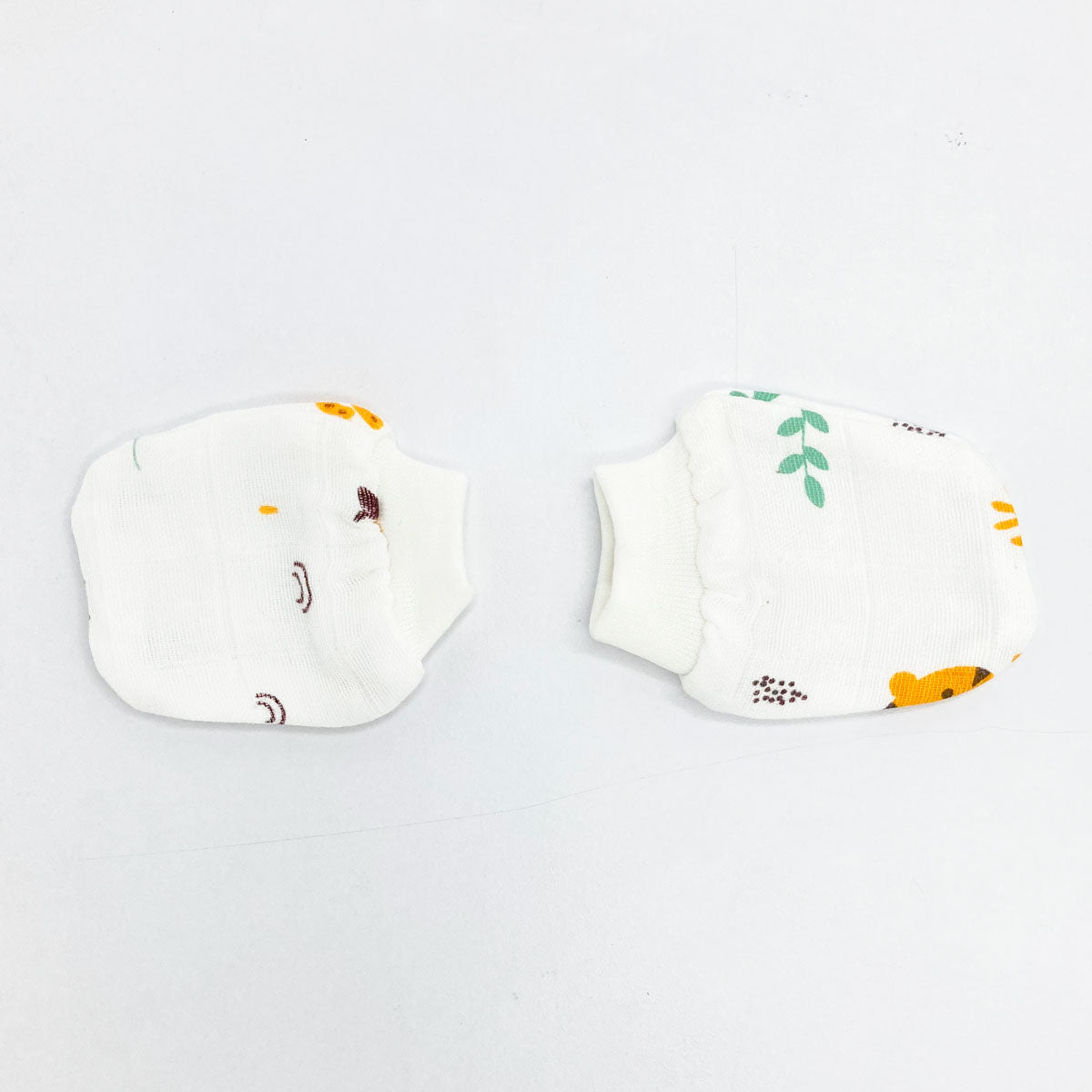 Double Layer Newborn Muslin Baby Cap Mitten Socks Set- Tiger