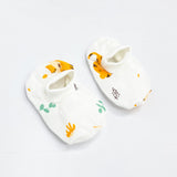 Double Layer Newborn Muslin Baby Cap Mitten Socks Set- Tiger