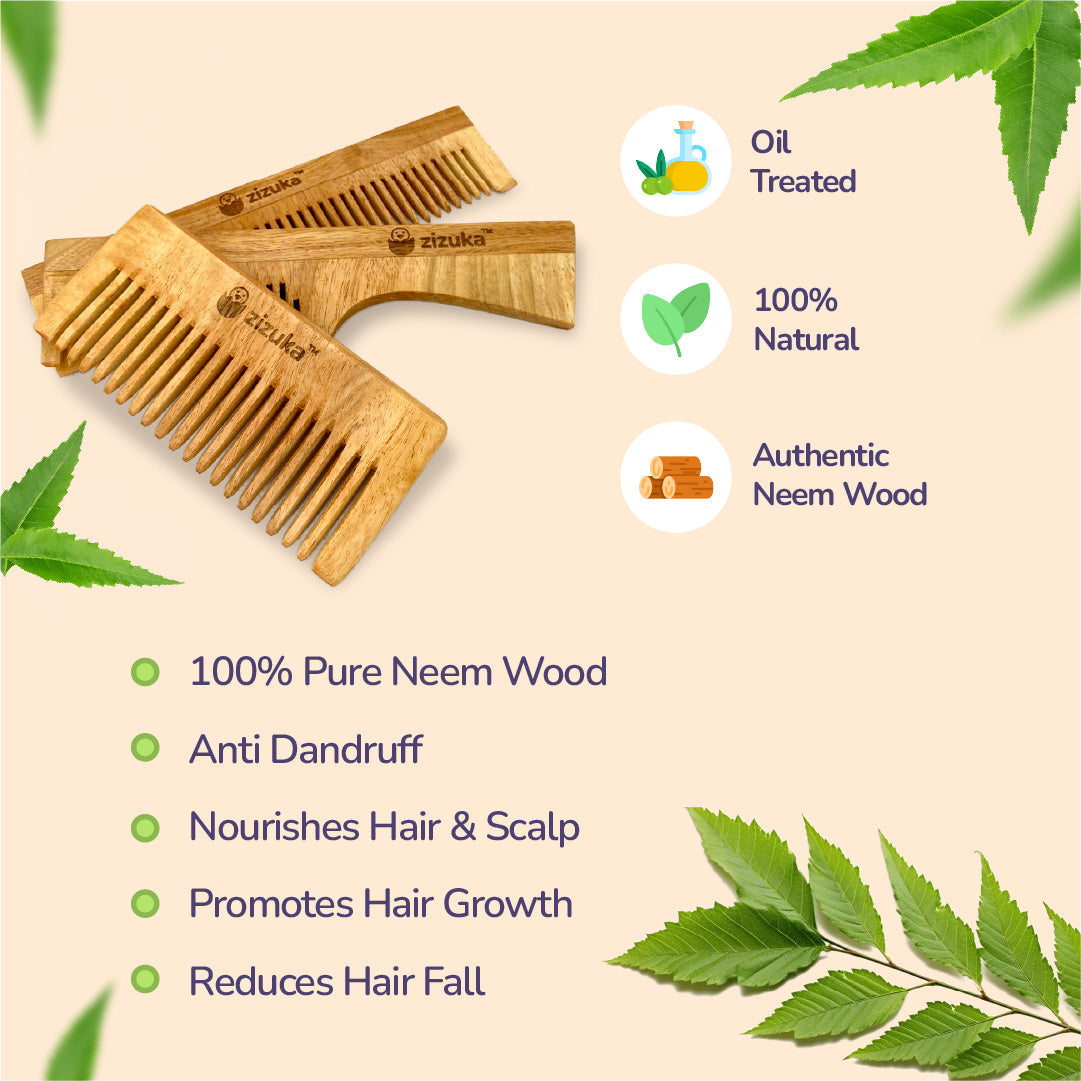 control hair fall by using neem comb